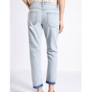 Current Elliott Jeans 28 Slouchy Skinny Eureka Light Wash Embroidery Boho NWT